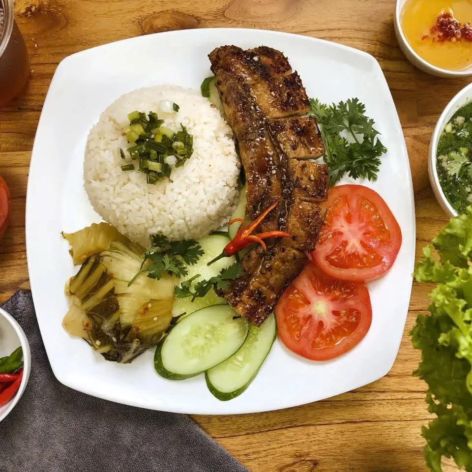 Hình ảnh Cơm ba chỉ nướng