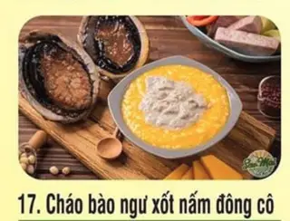 Hình ảnh Cháo bào ngư xốt nấm đông cô