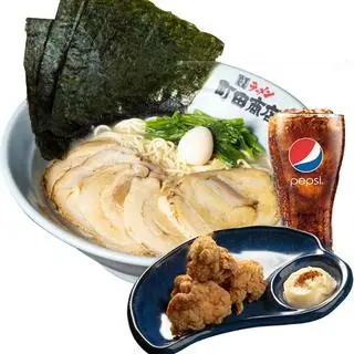 Hình ảnh Set tonkotsu shio ramen max - karaage - nước