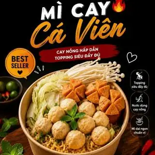 Hình ảnh Mì cay xúc xích - bò viên - cá viên - Tặng 1 ly Coca ❤️