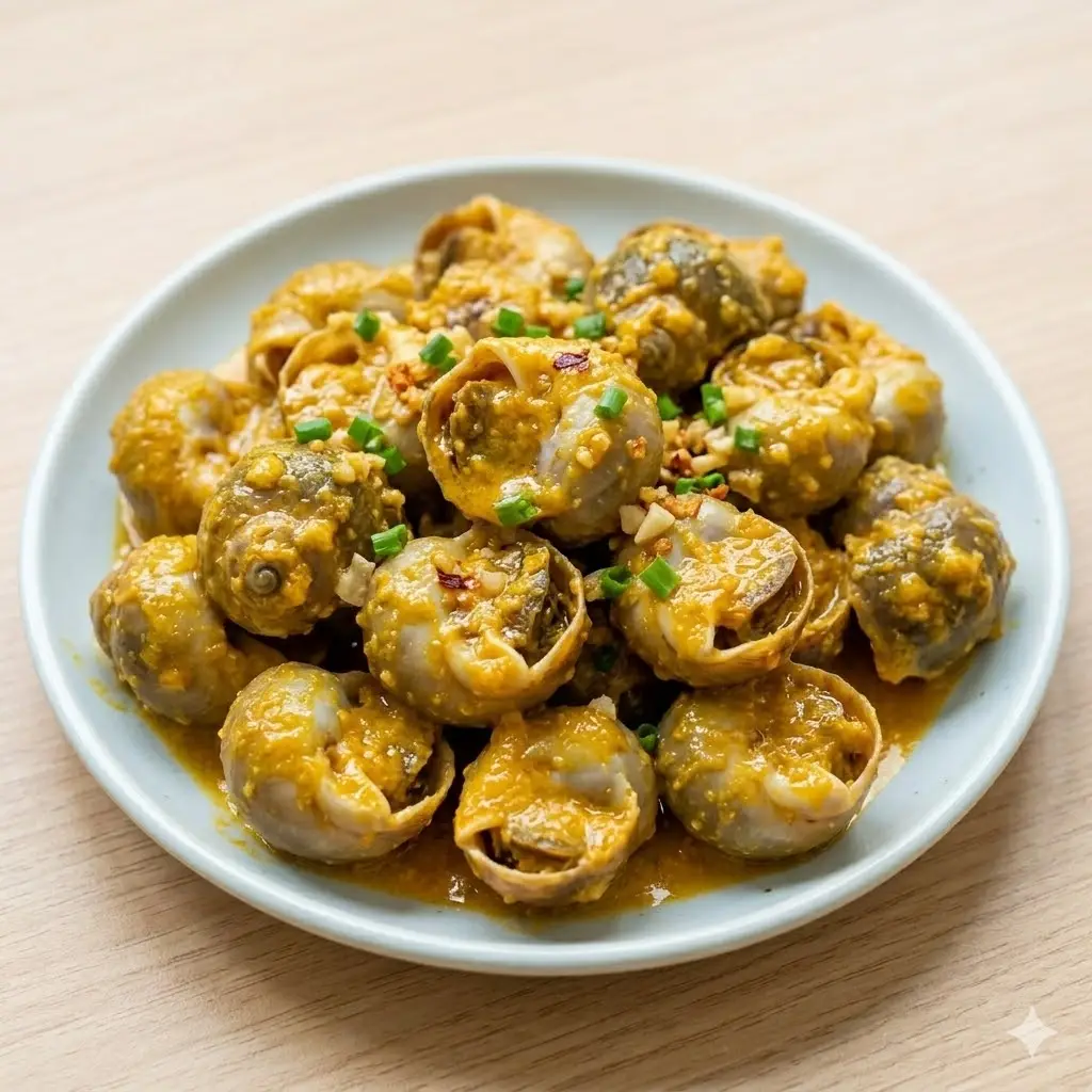 Hình ảnh Ốc mỡ sốt trứng muối