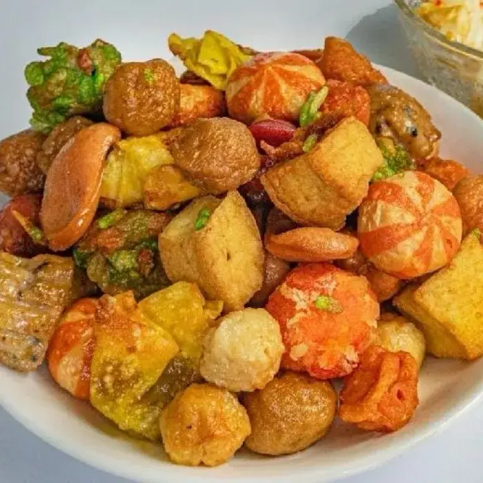 Hình ảnh Combo cá viên chiên mắm tỏi nhỏ - trà tắc