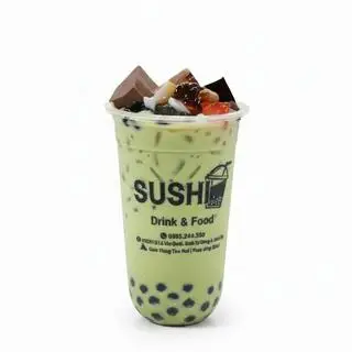 Hình ảnh Trà sữa thái xanh full topping L