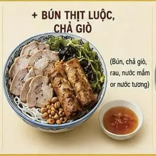 Hình ảnh Bún thịt luộc, chả giò