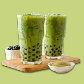 Hình ảnh Trà sữa Thái xanh truyền thống full topping