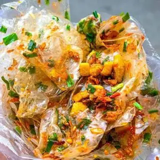 Hình ảnh Bánh tráng phơi sương sate mỡ hành tóp mỡ