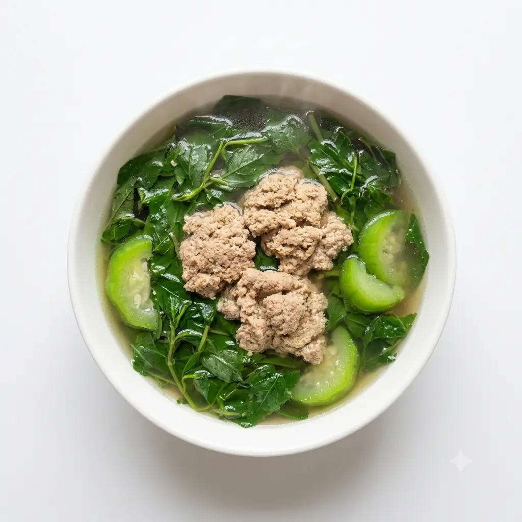 Hình ảnh Canh cua rau đay mướp hương
