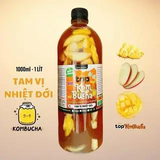 Hình ảnh 1 lít kombucha tam vị nhiệt đới