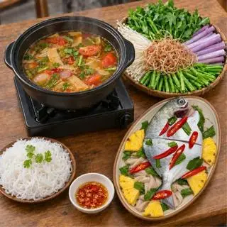 Hình ảnh Lẩu cá chim măng chua
