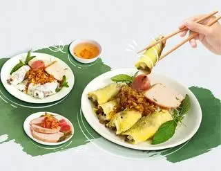 Hình ảnh Bánh cuốn trứng nhân thịt
