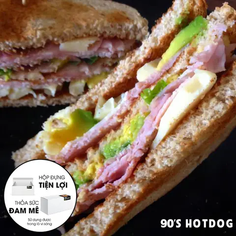 Hình ảnh Combo sandwich 3 lớp jambon thịt bằm - sữa đậu nành