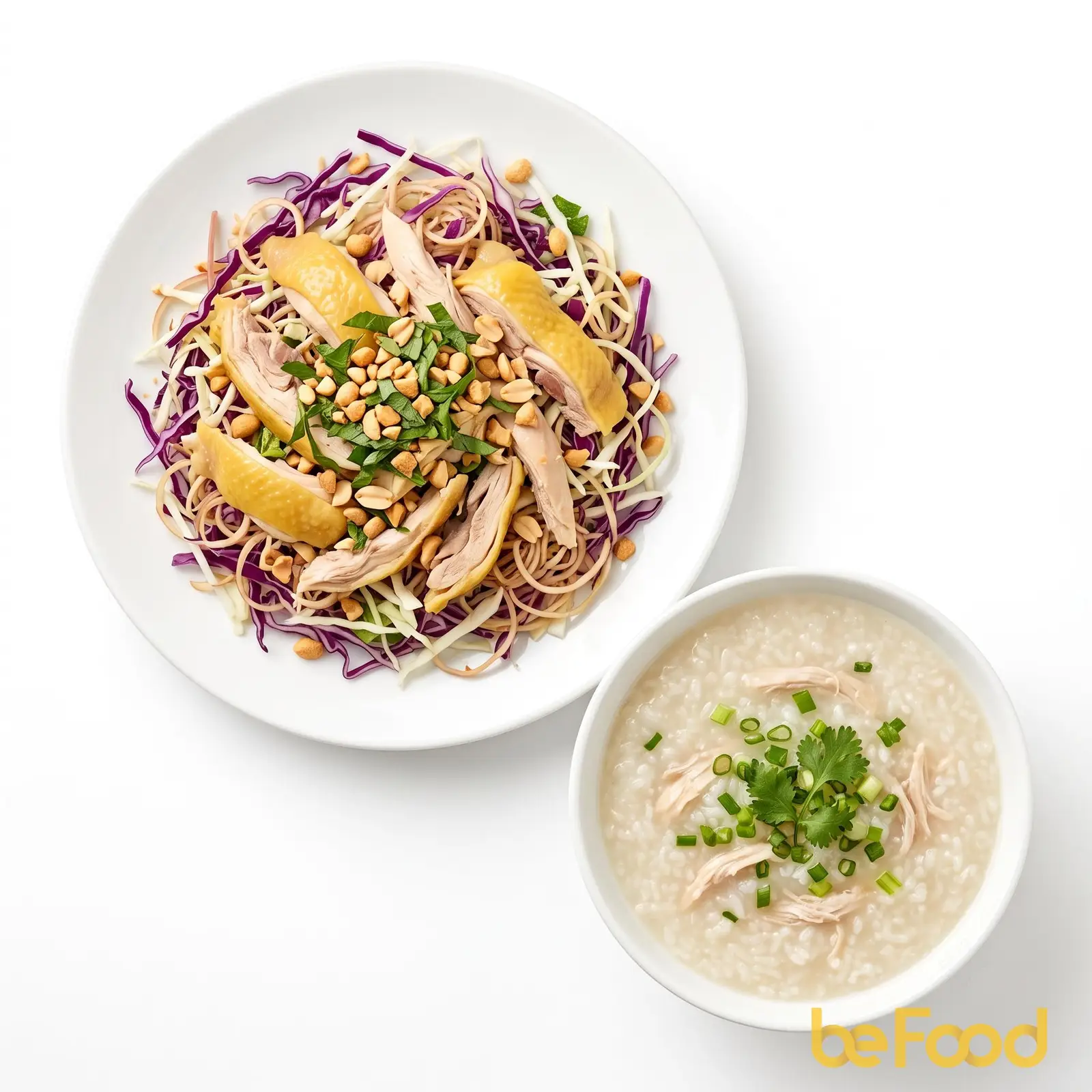 Hình ảnh 2 cháo - gỏi