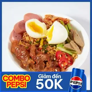 Hình ảnh Combo Mì Rau Trộn Ức Xé + Pepsi