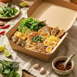 Hình ảnh Bún chả lụa trứng đào tương mật