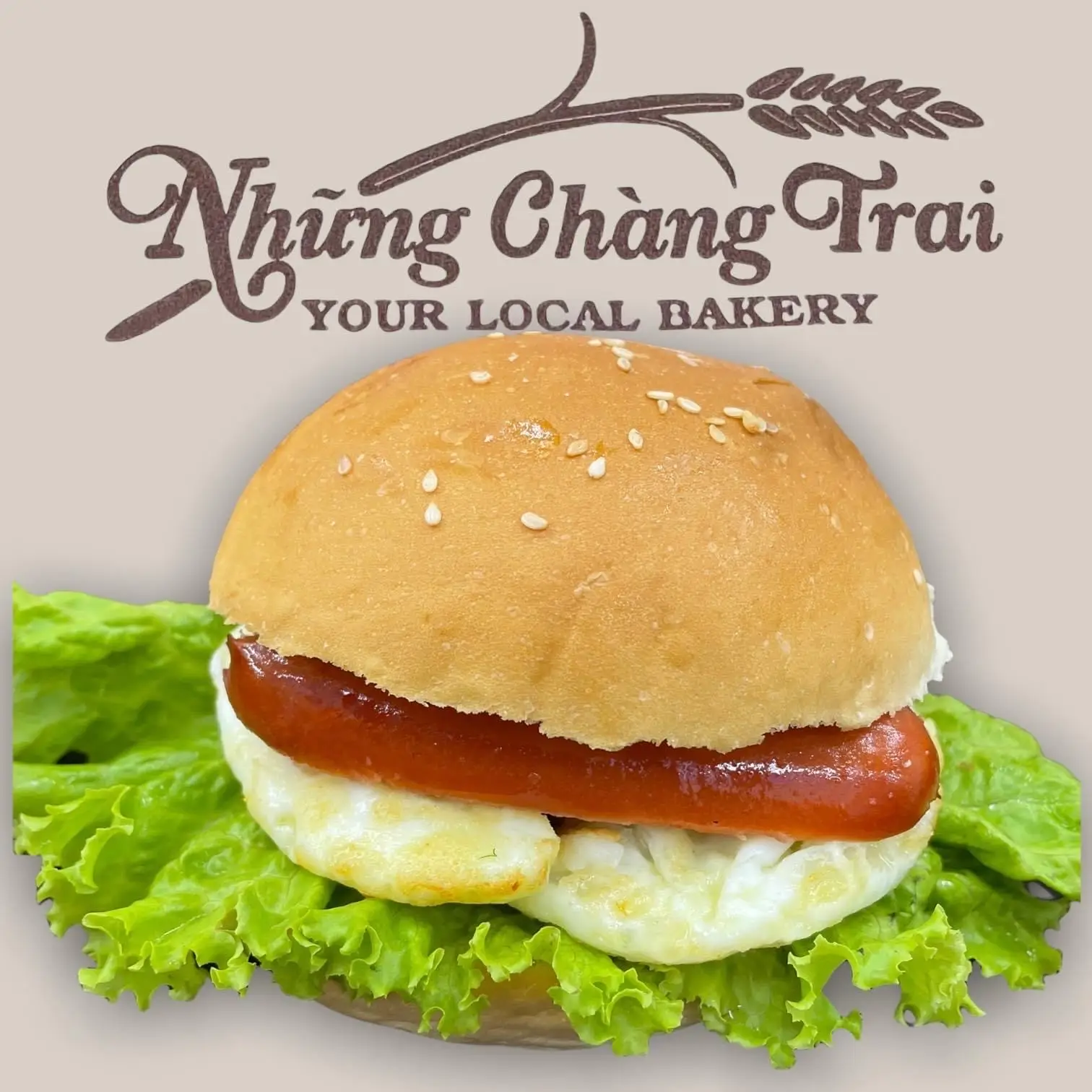 Hình ảnh Hamburger Xúc Xích Trứng