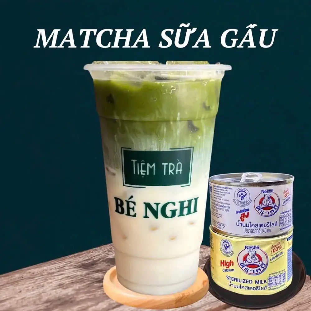 Hình ảnh Matcha sữa gấu