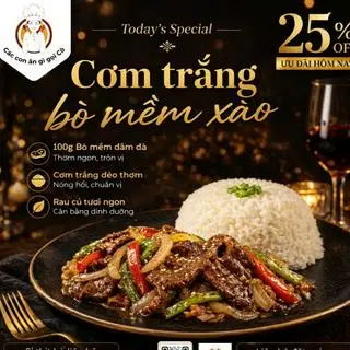 Hình ảnh Cơm trắng bò mềm