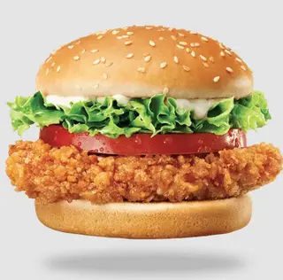 Hình ảnh Crispy Fried Chicken Burger/ Burger Ức Gà Chiên Giòn
