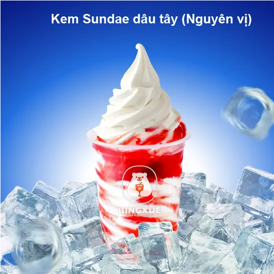 Hình ảnh Kem Sundae Dâu Tây - Nguyên Vị