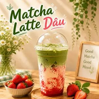 Hình ảnh Matcha Latte Dâu