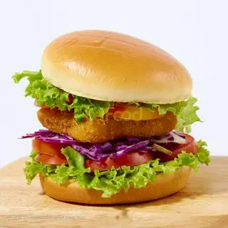 Hình ảnh Combo burger fillet cá - trà sữa truyền thống trân châu oloong
