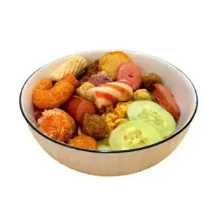 Hình ảnh Mì trộn phô mai cay xiên chiền