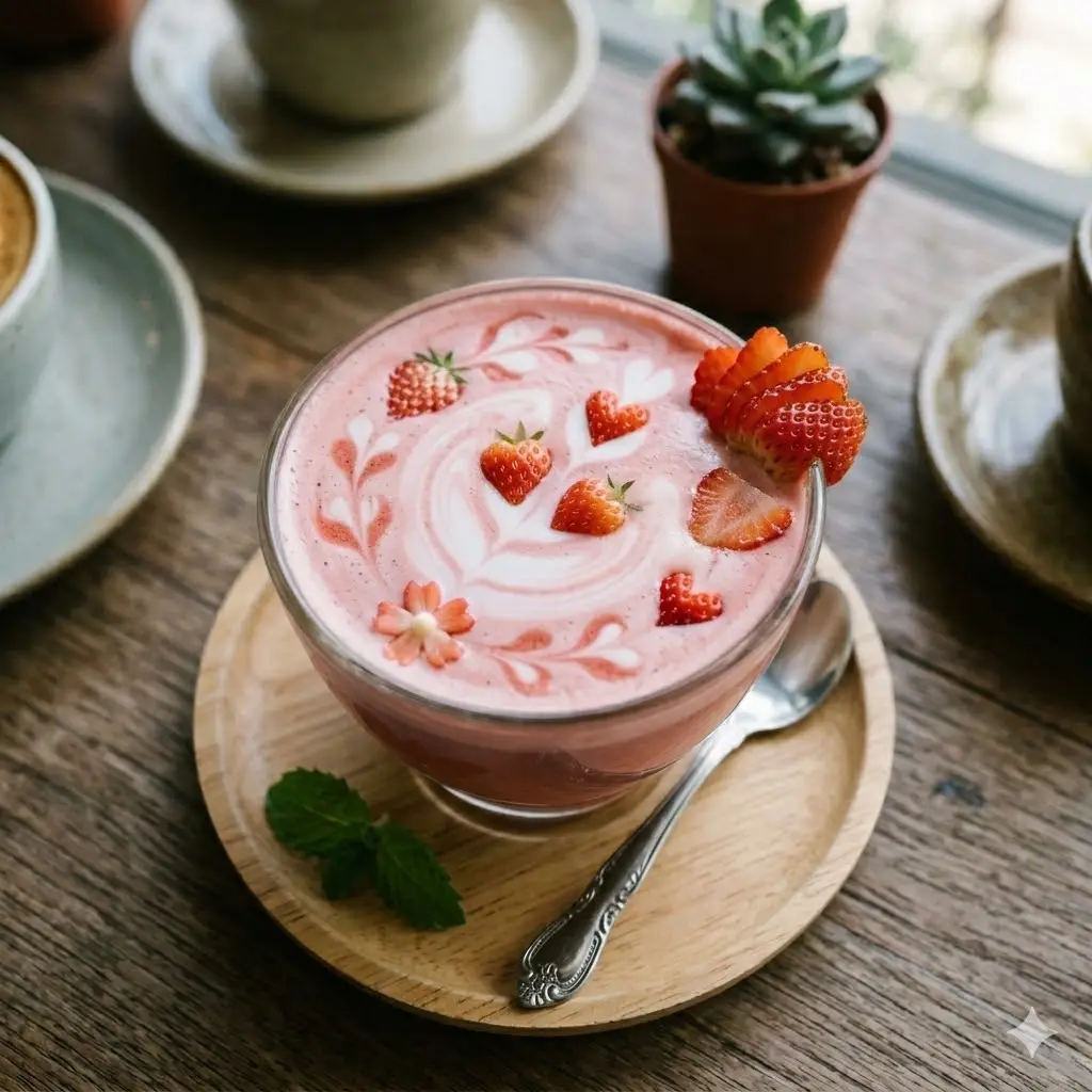 Hình ảnh Latte dâu