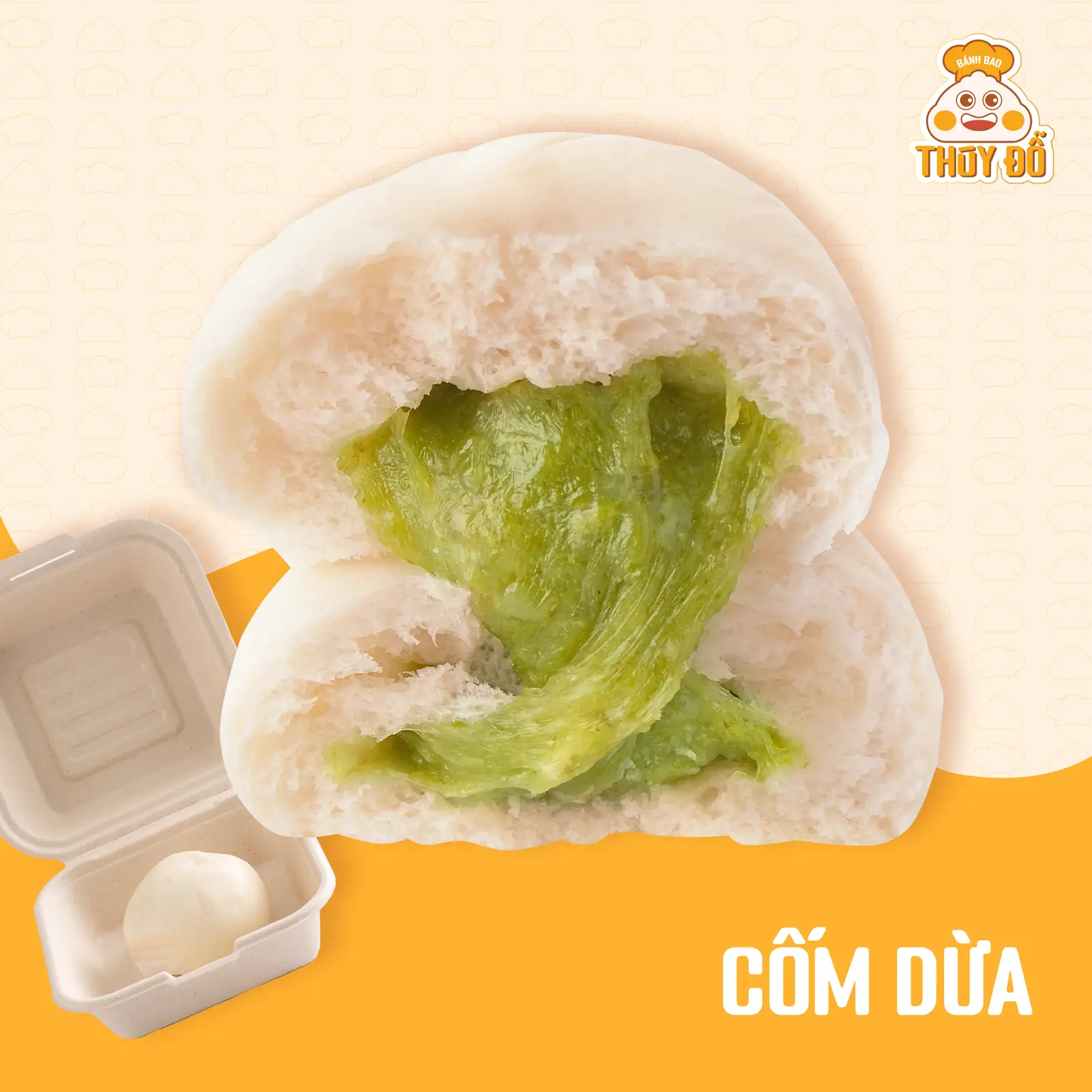 Hình ảnh Bánh Bao Cốm Dừa (BEST SELLER)