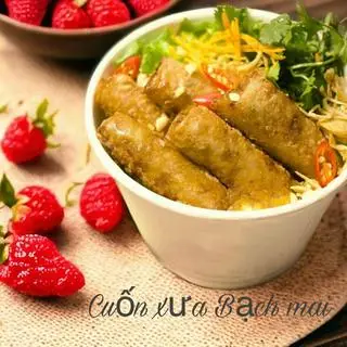 Hình ảnh Bún trộn nem rán