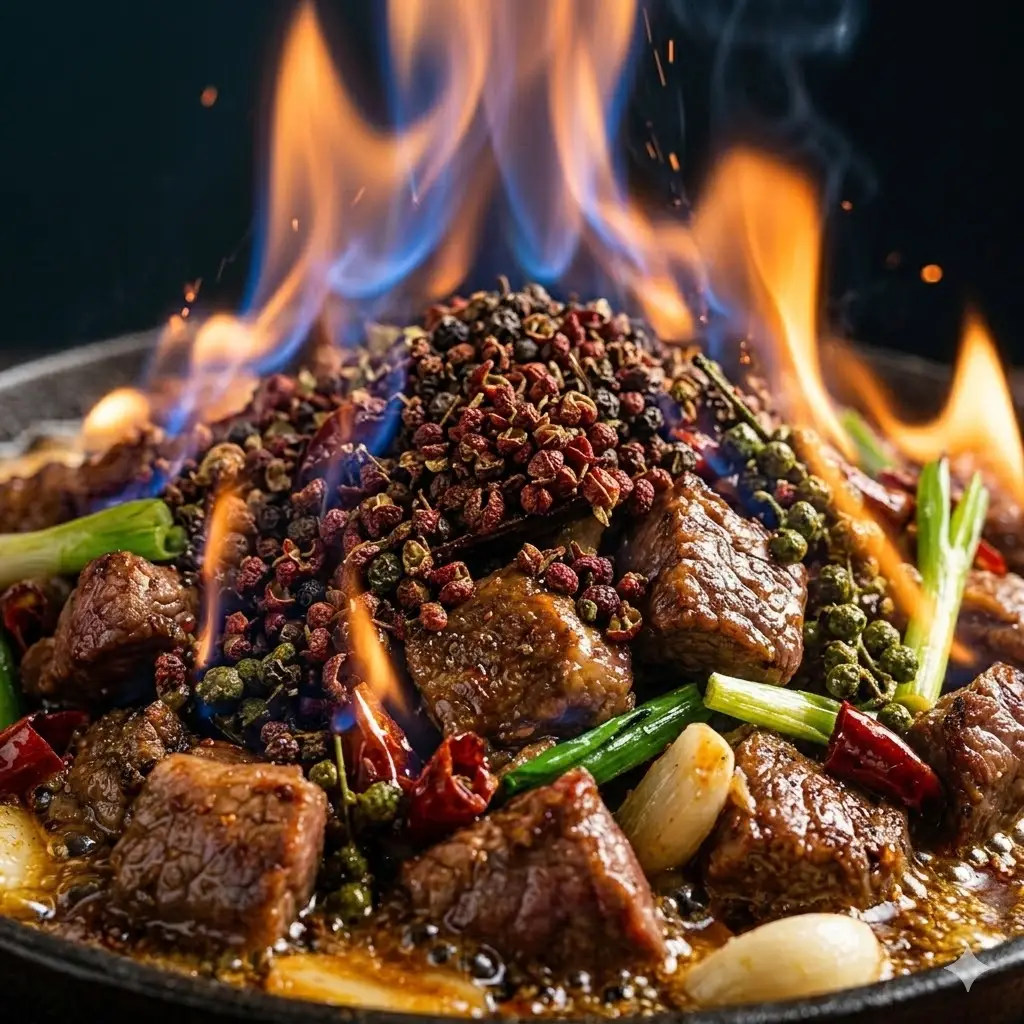 Hình ảnh Bò áp chảo ăn kèm khoai tây