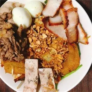 Hình ảnh Combo bánh đa trộn đặc biệt - trà đào ly
