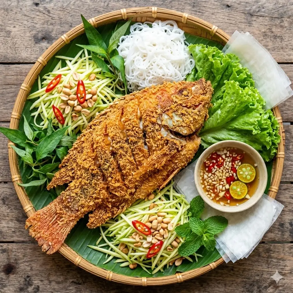 Hình ảnh Cá điêu hồng chiên 