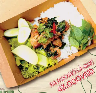 Hình ảnh Ba rọi xào lá quế