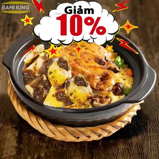 Hình ảnh Cơm thố gà nướng BBQ trứng cuộn