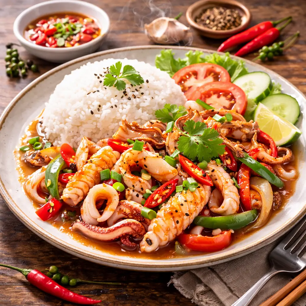 Hình ảnh Cơm xào mực