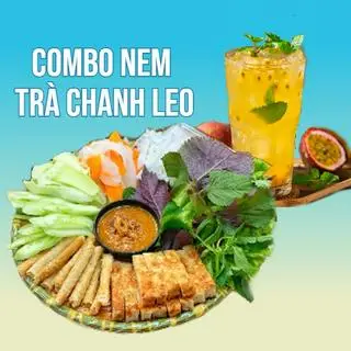 Hình ảnh Combo nem và trà chanh leo