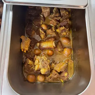 Hình ảnh Combo cơm sườn kho trứng cút - canh cua rau đay