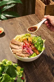 Hình ảnh Bún nước tương Nem - Chả - Chả ram