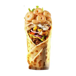 Hình ảnh Tacos đặc biệt tôm mê say full sốt
