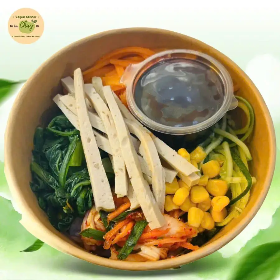 Hình ảnh Cơm trộn giò nấm chay