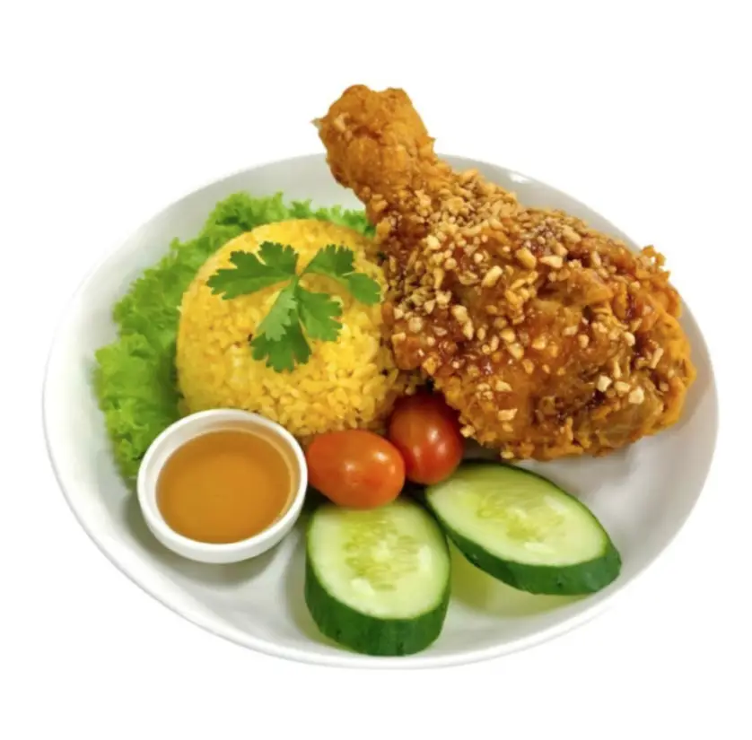 Hình ảnh Cơm Chiên Gà Xối Mỡ ( Đùi Tỏi )