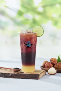 Hình ảnh Hồng trà chanh vải thiều