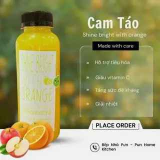 Hình ảnh Nước ép cam táo nguyên chất - orange & apple juice no sugar added