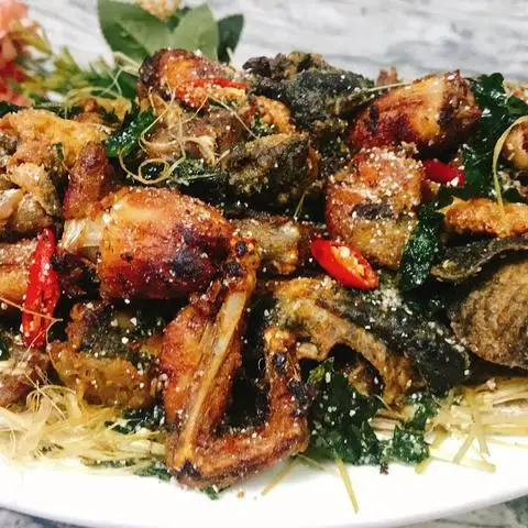 Hình ảnh Da ếch rang muối