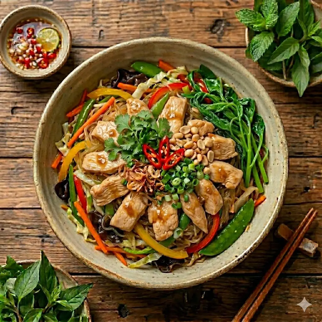 Hình ảnh Miến gà trộn bát vị