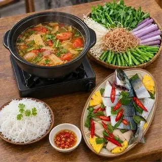 Hình ảnh Lẩu cá cam măng chua