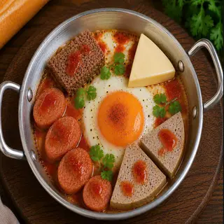 Hình ảnh Bánh mì chảo + PHÔ MAI