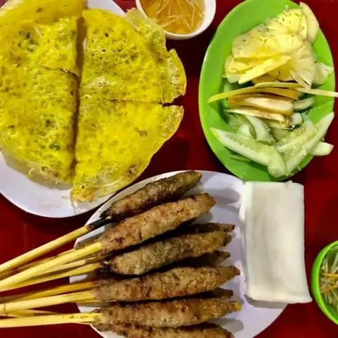 Hình ảnh Combo 1 (1 bânh xèo, 10 nem lụi) + Trà quất tươi