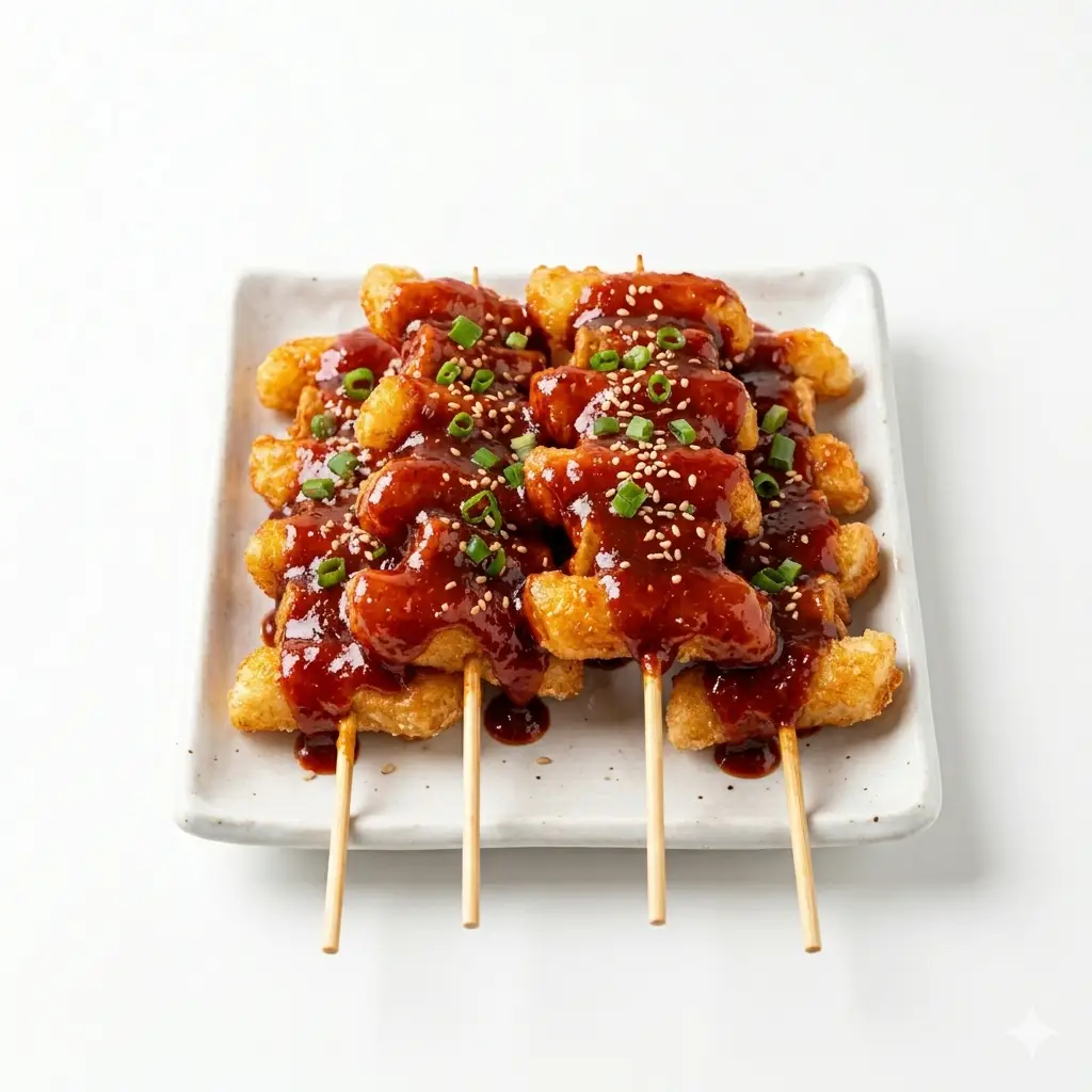 Hình ảnh Tokbokki chiên sốt cay Hàn Quốc