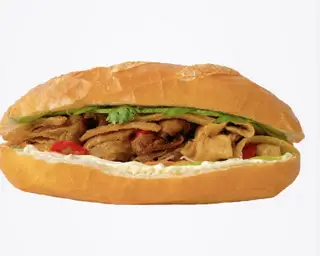 Hình ảnh Bánh mì sườn non chay